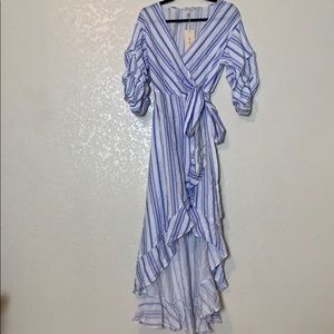 Brand New White and blue striped dress